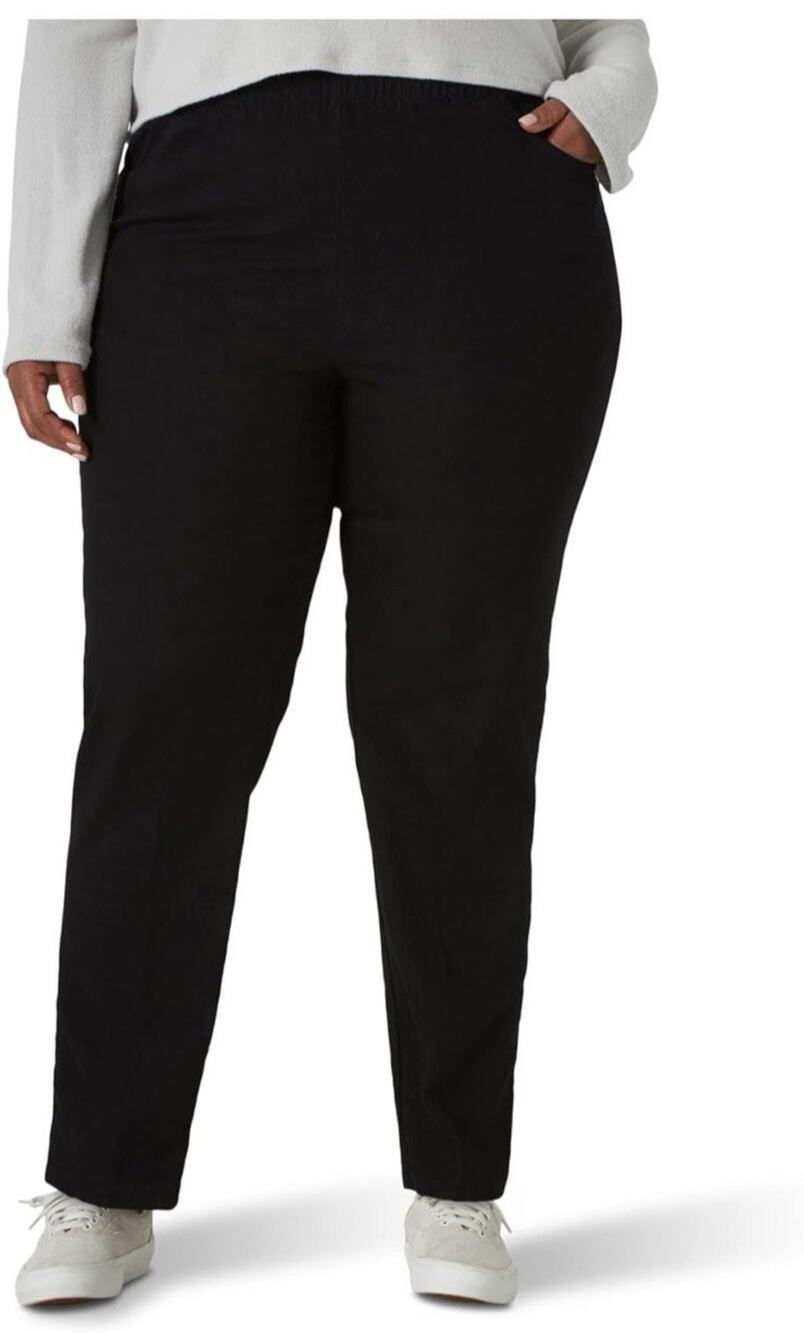 Chic Comfort Collection Plus Pull On Leggings Black Stretch Slim Fit 22WP NWT
